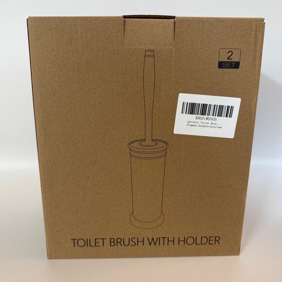 Toilet Brush Holders Toilet Scrubber and Covered Holder Deep Cleaning Box of 2 - Picture 3 of 6